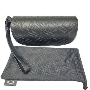 Oakley Sunglasses Soft Shell Zip Case All Over Logos Travel Carrier Pouch Black